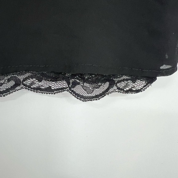 Torrid Georgette Lace Hem Cami Top Women's Size 3X Deep Black Spaghetti Straps - Picture 5 of 9